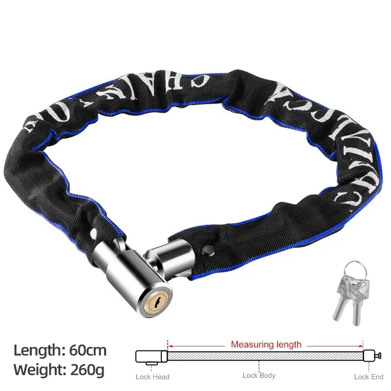 Xunting Bike Chain Lock with Lighter Weight and Stronger Security, Anti-Theft Bicycle Lock for Road Mountain Bikes