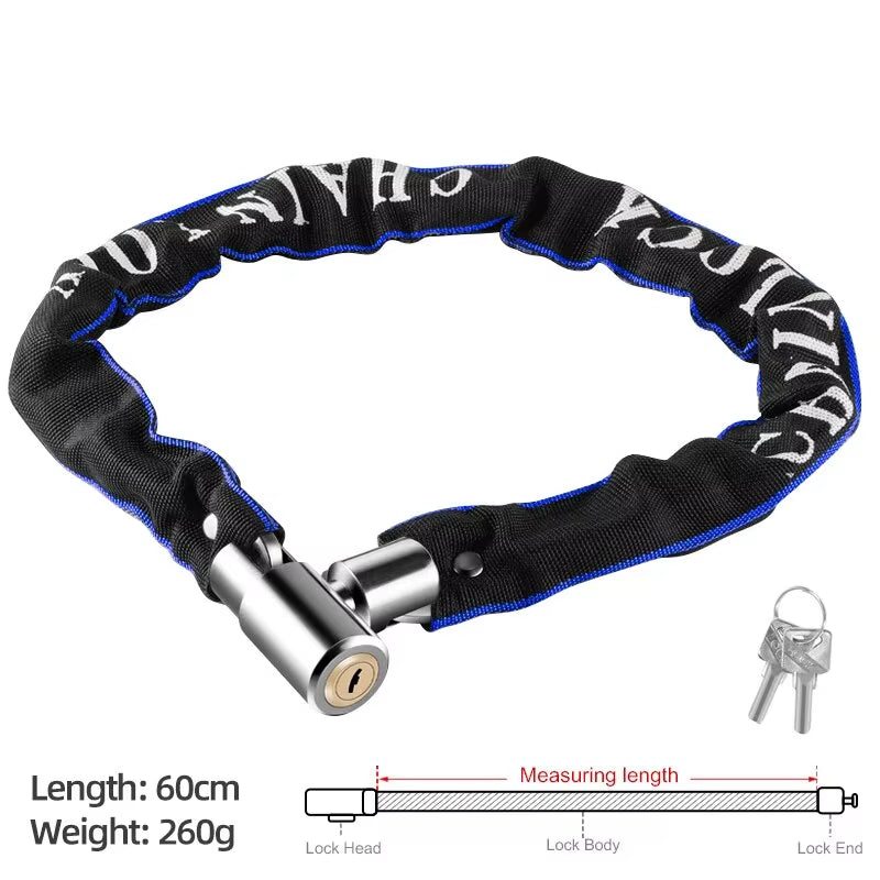 Xunting Bike Chain Lock with Lighter Weight and Stronger Security, Anti-Theft Bicycle Lock for Road Mountain Bikes